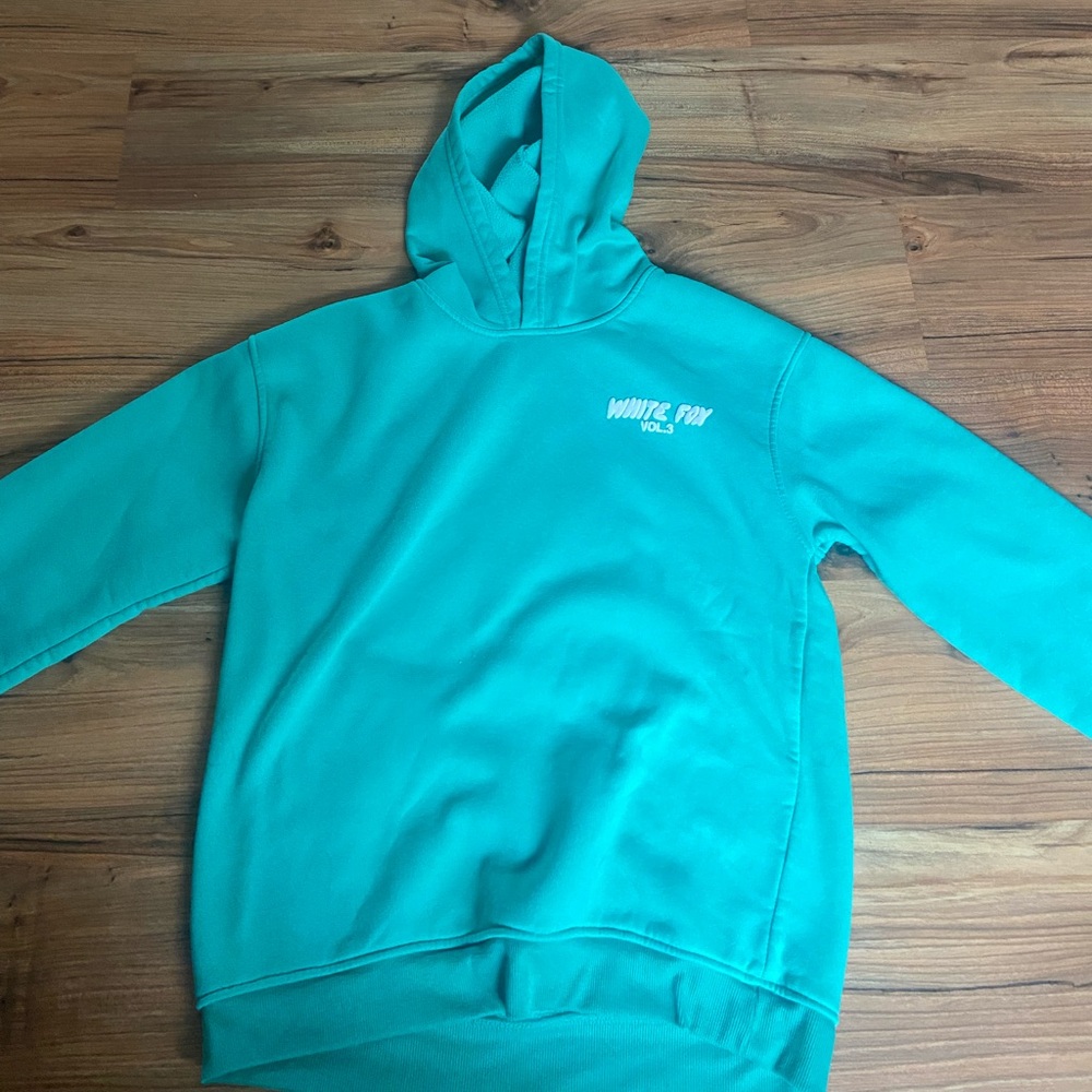 White fox Aqua Hoodie